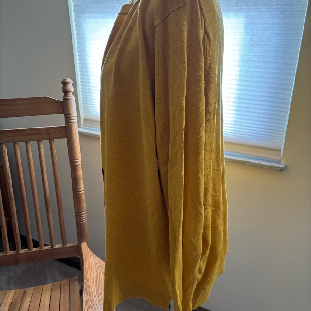 Joules Mustard Yellow Sweater with Dog Design - Picture 8 of 12